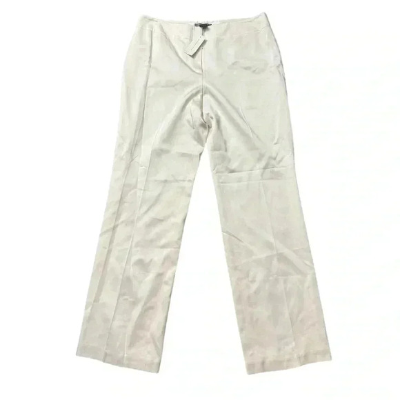 New Ann Taylor Cream Straight Leg Pants Size 10 - Picture 1 of 5